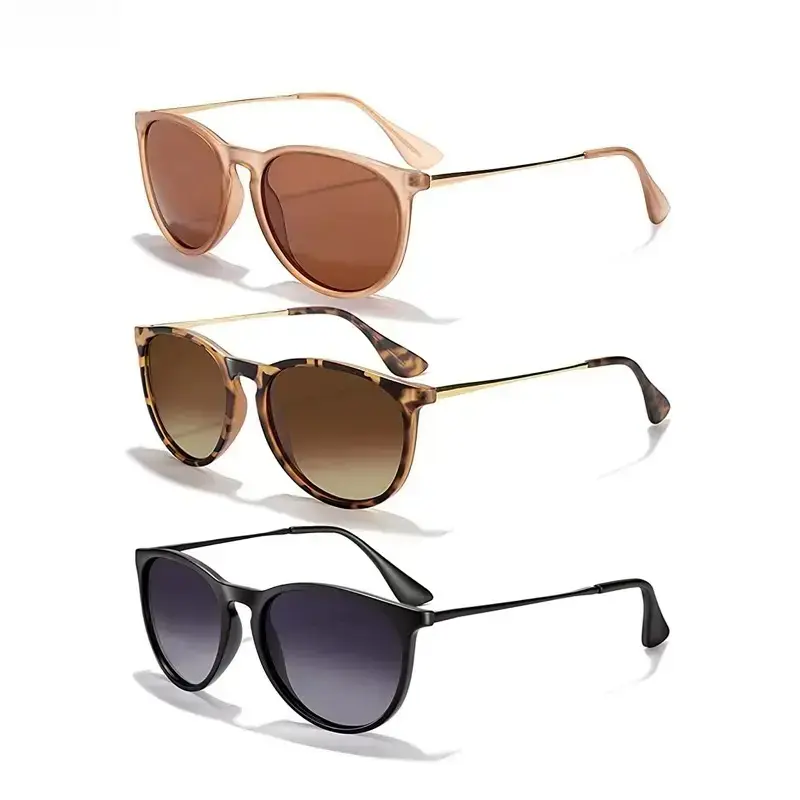 Unisex Polarized Round Sunglasses, Vintage Retro Style Mirrored Lens UV400 Protection Eyewear, Lightweight Fashion Shades for Travel, Beach, Streetwear & Daily Summer Outfits