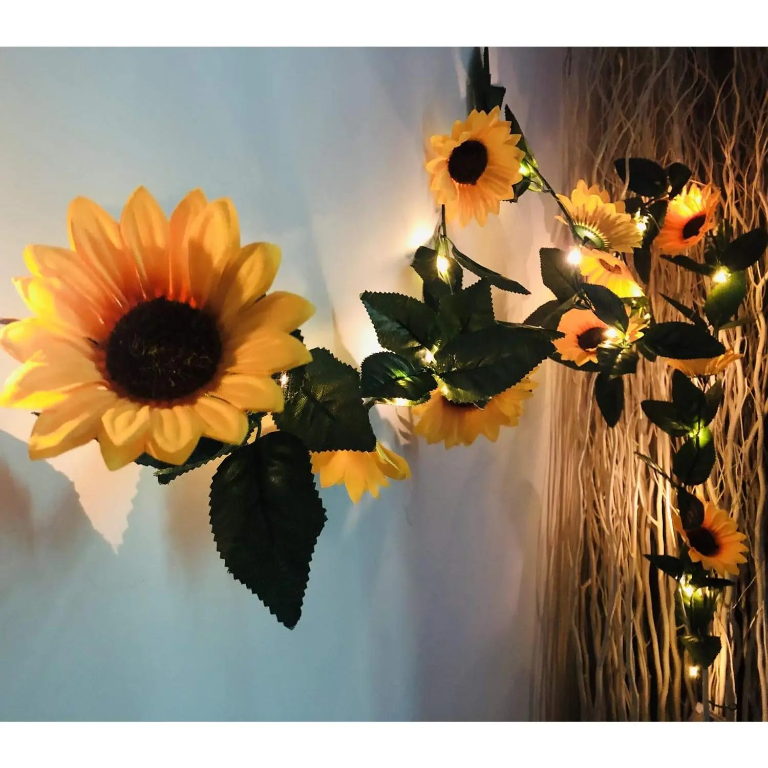 30 LED Artificial Sunflower Garland with Lights Battery Powered 7.2ft Sunflower Vine Fake Flowers Garland String Lights for Indoor Bedroom Holiday Garden Wedding Birthday Party Table Decorfidget toys