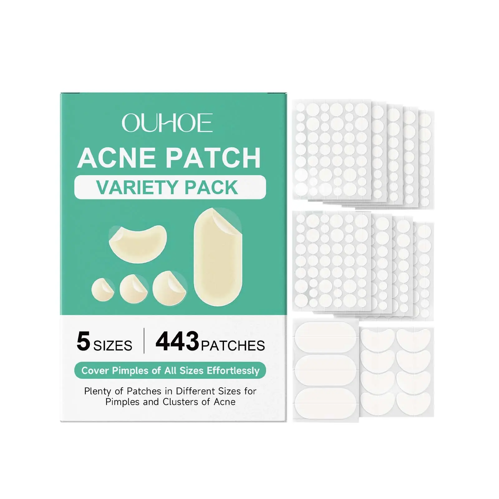 OUHOE Acne Cover Patch Set, Gentle & Skin-friendly, Facial Pore Care, Invisible Spot Cover Patches