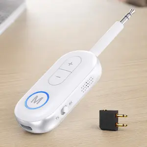 Bluetooth 5.3 Audio Adapter: Low-Latency Wireless Transmitter/Receiver with 3.5mm Jack. For TV, Car, Headphones, Speaker, PC, Air Travel & Home Theater. Hi-Fi Sound, Plug & Play, Portable, Long Battery Life. Compatible with AirFly.