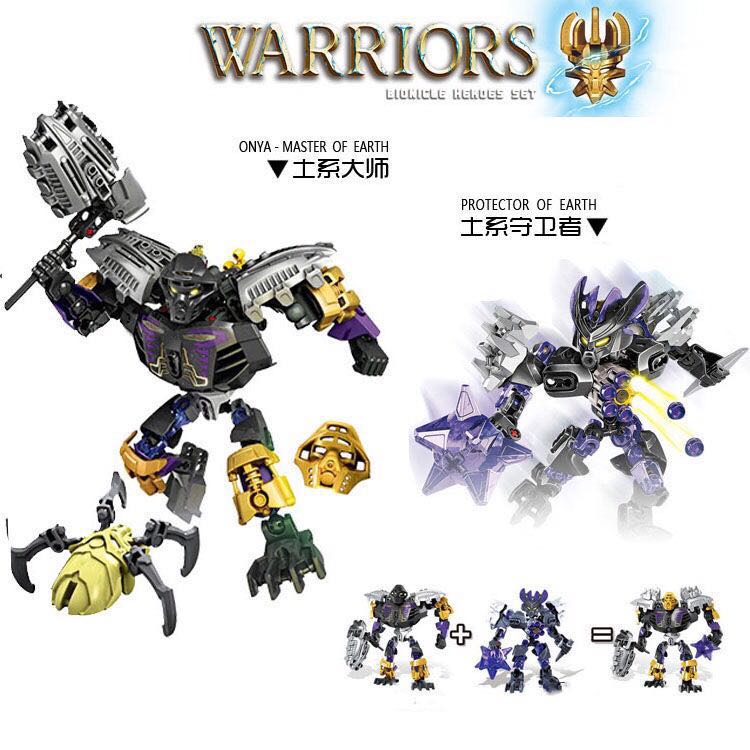 Bionicle Series Golden Mask Master Skull Warrior Building Blocks Hero Factory Fit Robot Bricks Toys For Boys Kids Christmas Gift