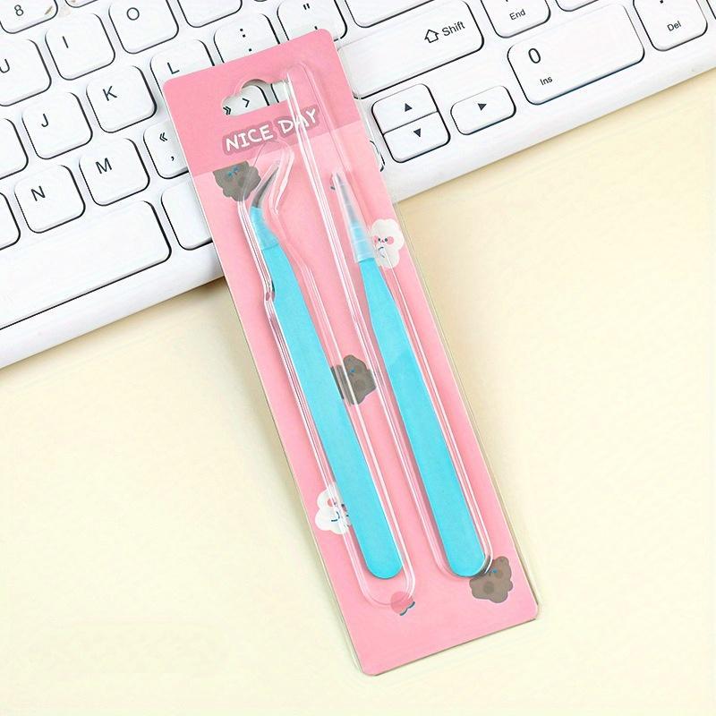Mini Tweezers Set, 2 Counts/set Daily Multifunctional Mini Tweezers, DIY Scrapbooking Tool, Creative Tweezers for Home, School and Office #GLOBAL PICKS