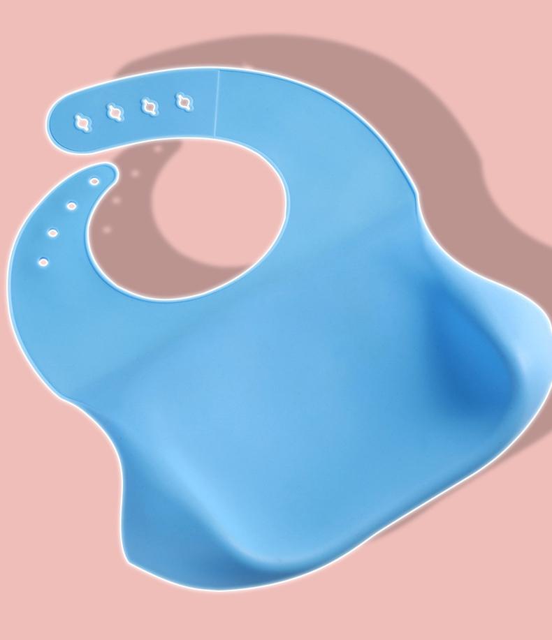 Food Grade Silicone Baby Bib, Ultra Soft Waterproof Feeding Bib for Toddlers