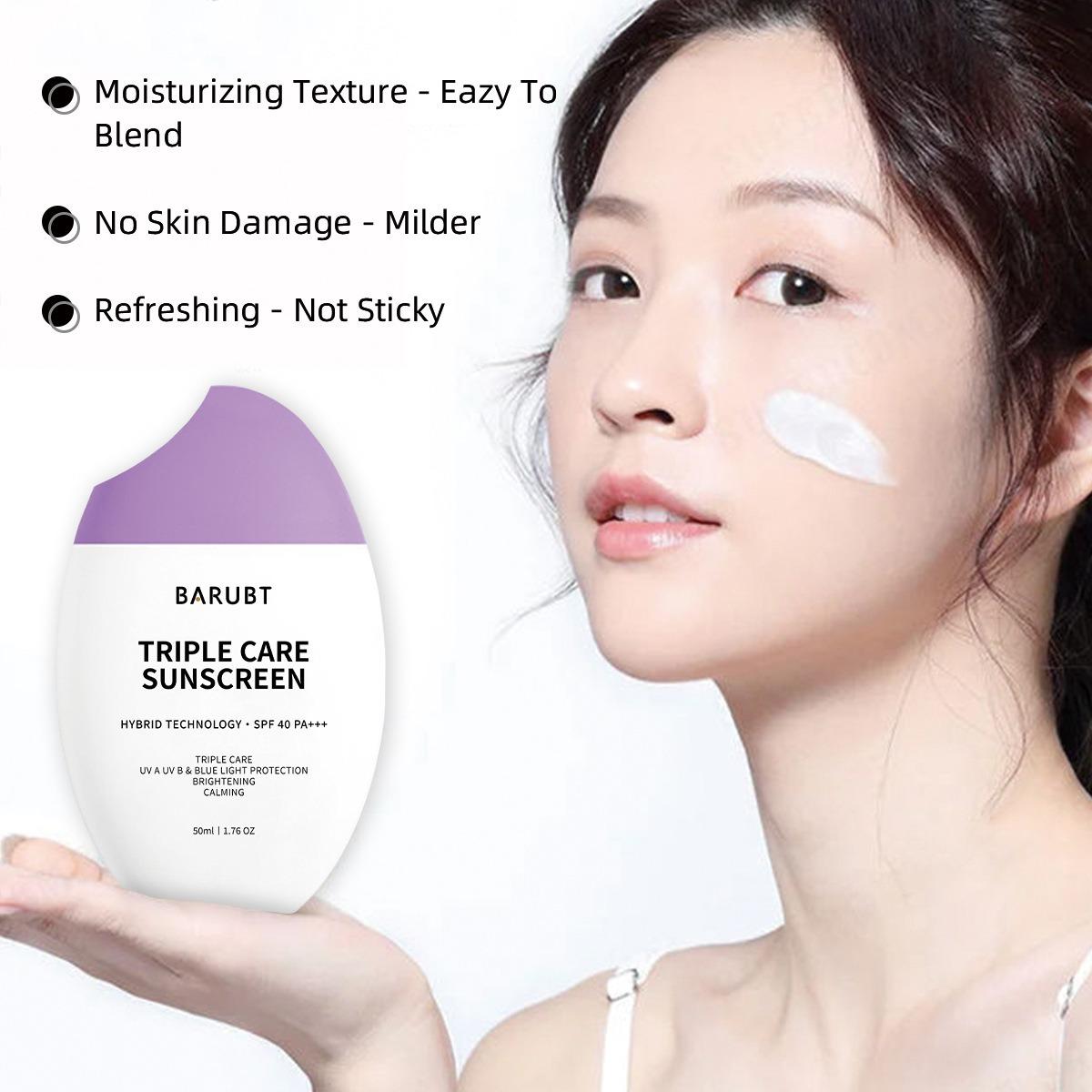 Multi-Effect All-in-One Triple Care Protective Cream & Lotion, UV Protection, Refreshing Non-Greasy Formula, Universal for All Skin Types
