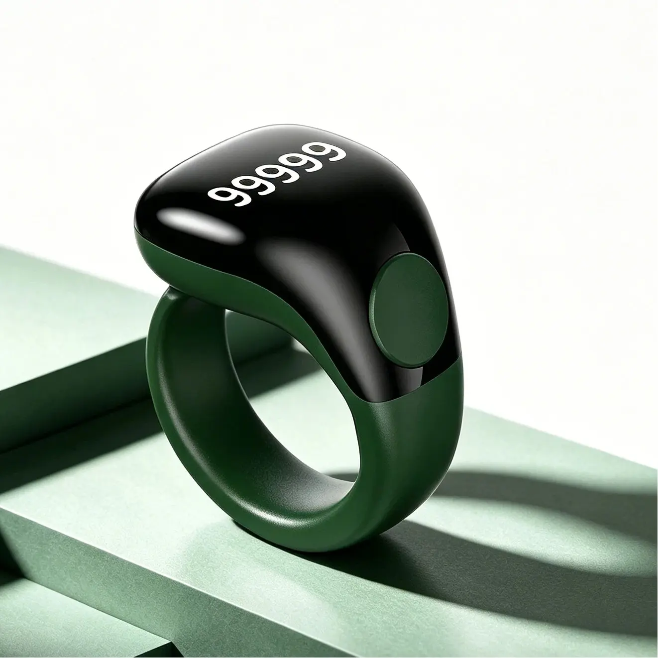 Zikr Ring Smart Prayer Counter for Muslims, APP Tracking & Vibration Alerts, Abs Material, Battery Included, Ideal Islamic Gift