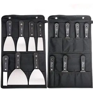 7 PCS Stainless Steel Drywall Paint Scraper Tool Set with Storage Bag, Spackle Putty Taping Knife for Wall Repair, Wallpaper Removal, Putty Mud Plaster Application & Scraping