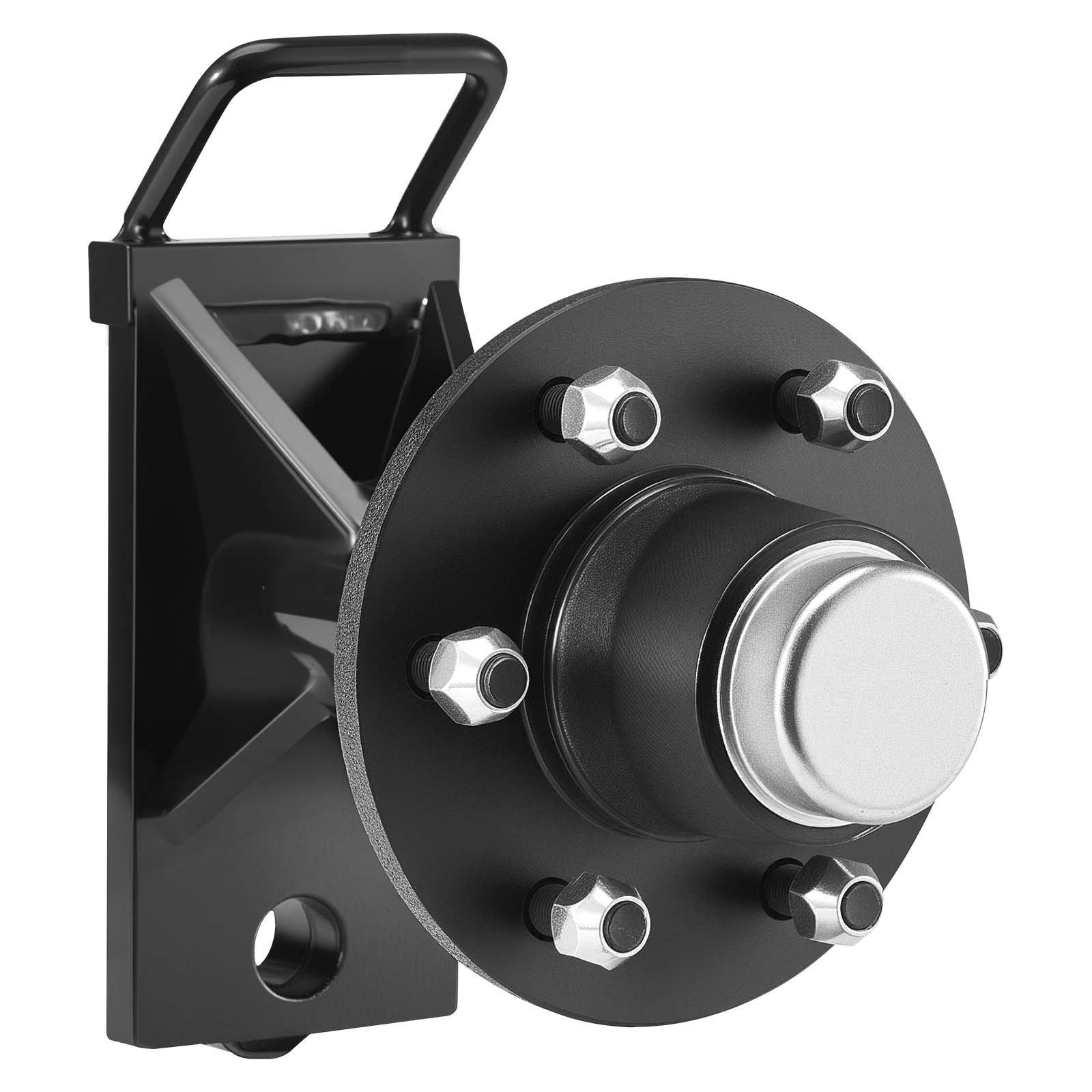 VEVOR Shipping Container Wheels 6-Lug Wheels Kit, Heavy Duty Shipping Container Axle with Ratchet Tie Down-Moves 20 ft - 40 ft, Secure Transport for Dock, Warehouse, Construction Site, Black