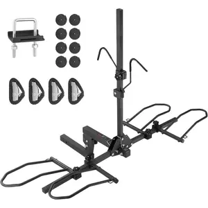 VEVOR Hitch Mount Bike Rack, 4 - Bike Carrier Rack, 150 LBS Capacity Bike Rack Hitch for 2 - inch Receiver, with U Bolt and Strap, for Car, SUV, Truck, RVHoliday gifts