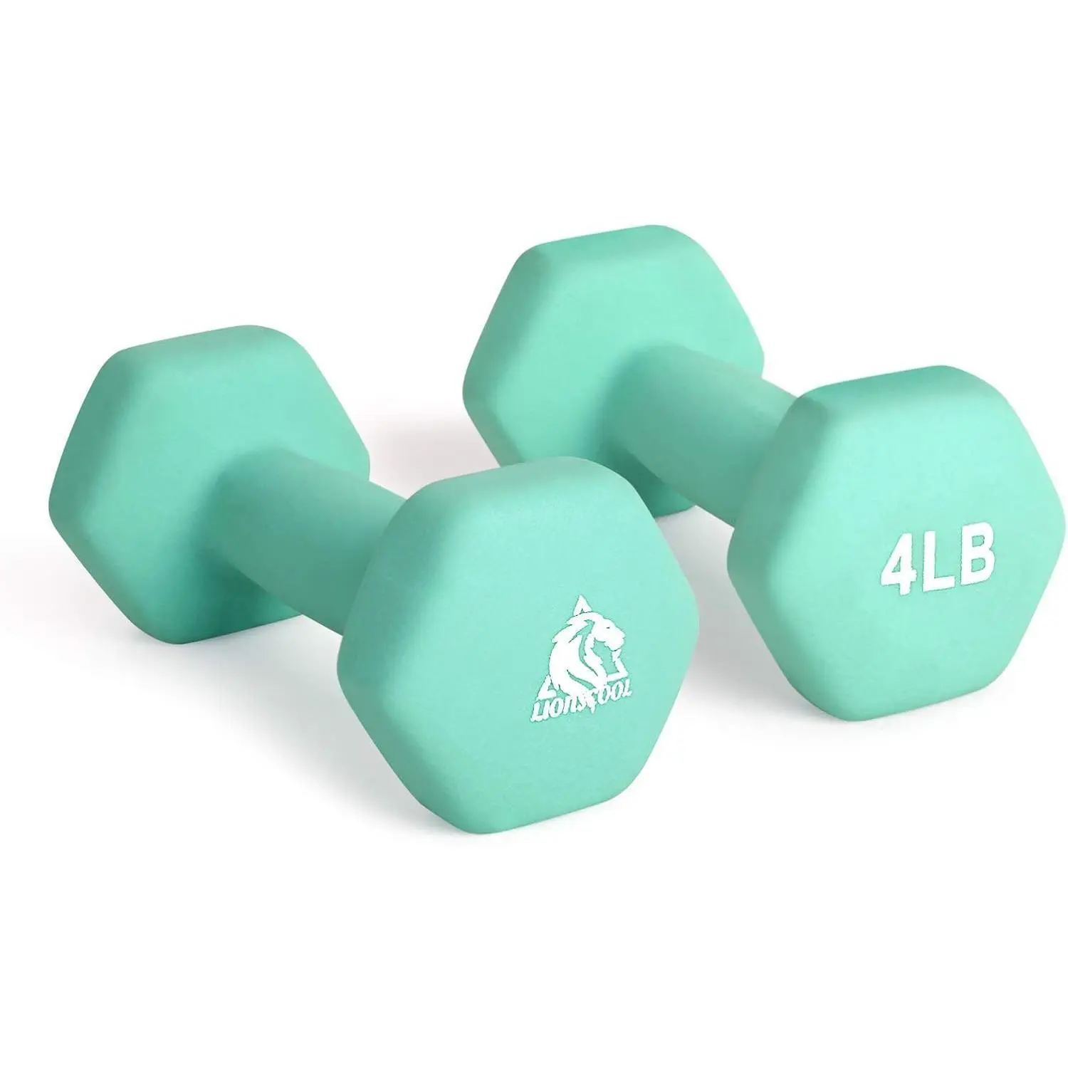Set of 2 Neoprene Coated Dumbbell Hand Weights, Anti-Slip and Anti-Roll Hex Dumbbells in Pair for Strength Training, Resistance Training