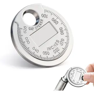 Spark Plug Gapper,Spark Plug Measuring Tool,Scaled from .020" to .100",Zinc Alloy Portable Spark Plug Adjustment Tool,Gap Measuring Tool of  Accessories (1 Pcs)