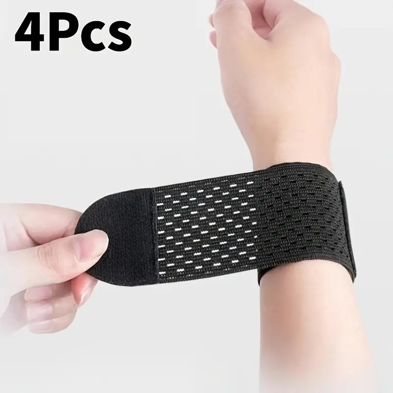 4pcs Sports Wrist Guards Set, Breathable Mesh + Velcro Fastening, Fitness/ball Sport Wrist Stabilizer, Wrist Brace for Working Out, Essential Gear for Active Lifestyle
