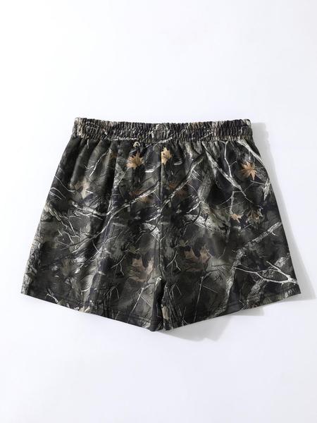 Women's Plain & Camo Print Shorts, Casual Comfy Breathable Shorts for Summer, Ladies Bottoms for Daily Wear