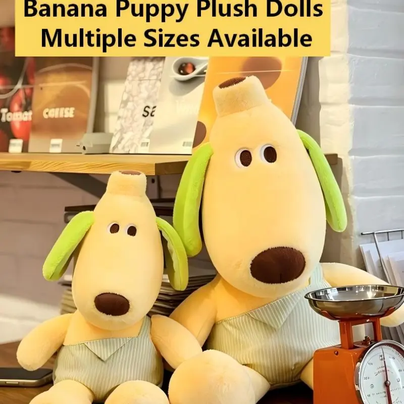 Banana Puppy Plush Toy, Soft Stuffed Animal Doll, Perfect Gift Idea, Cozy Pillow Companion, Ideal for Kids & Adults
