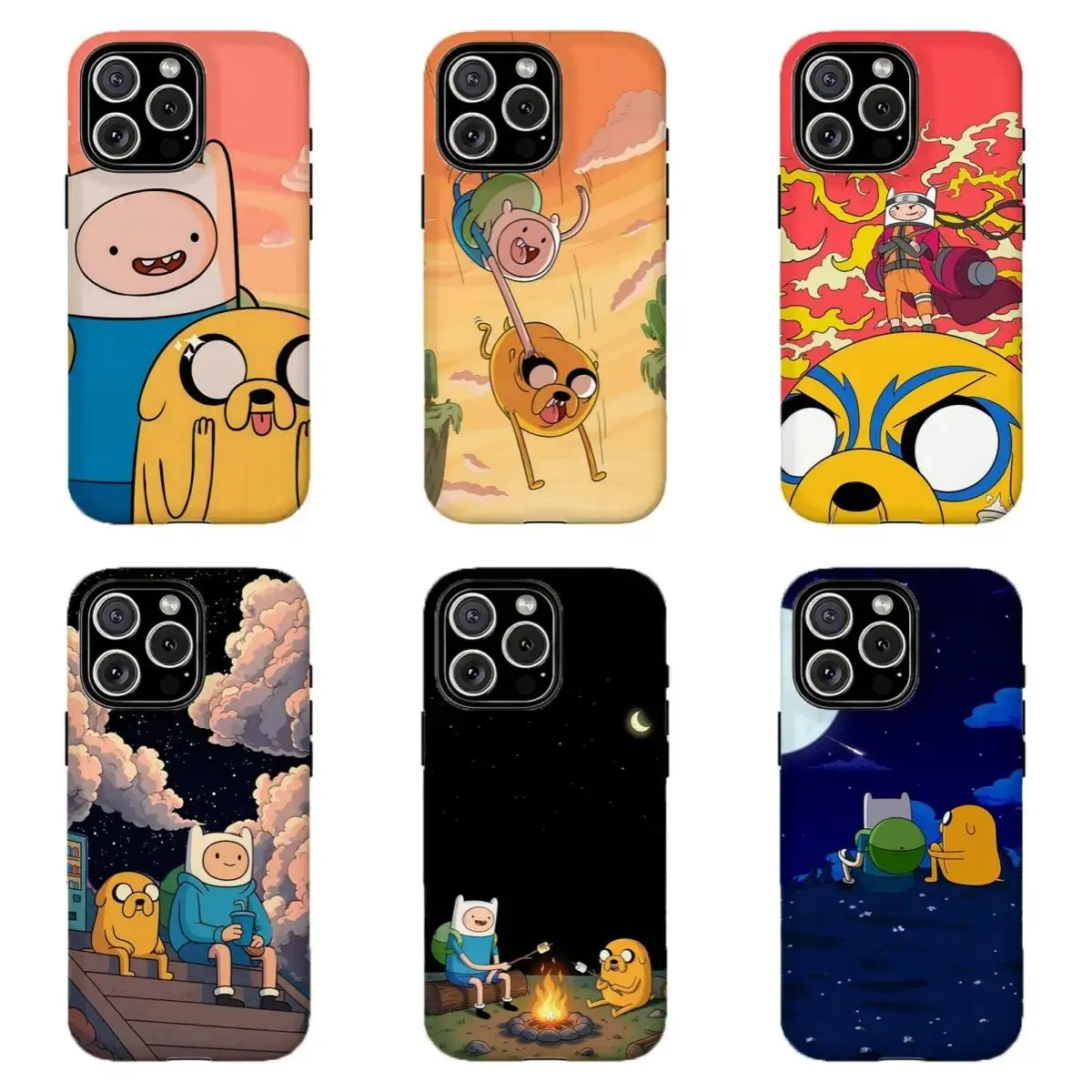 Trendy Cartoon A-Adventure Time Two-In-One Phone Case Durable And Trendy Protection For iPhone17 16, 15, 14, 13, 12 Plus, Pro, Max, and Samsung S26-22 Perfect Birthday Gift for Friends