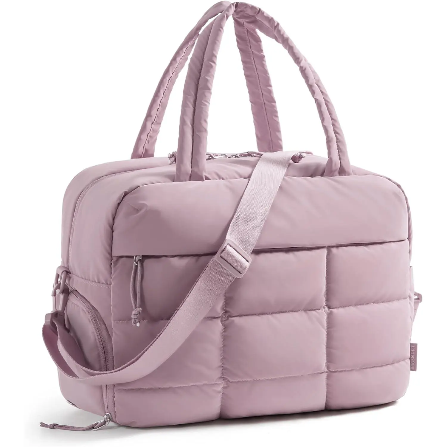 Gym Bag for Women, Carry on Travel Duffel Bag, Water-resistant Weekender with Shoe Compartment for Gym Travel Work, Purple, Medium
