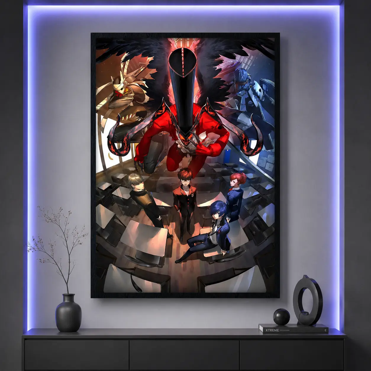 Persona 3, 4, 5 Bundle Art Poster,Anime RPG Character Poster Set of 3, Team of Heroes Wall Art Print, Unframed Manga Style Room Decor, Gift for Teen Bedroom & Studio