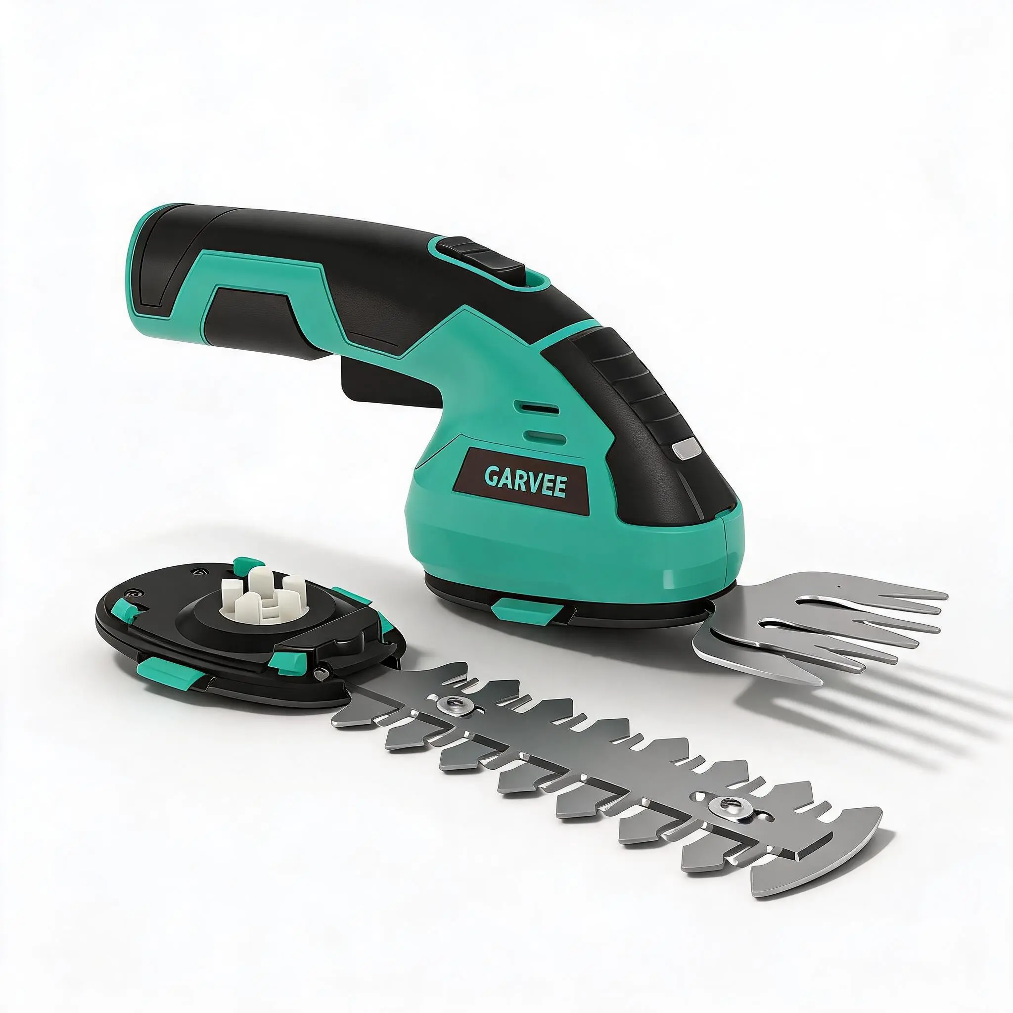 Garvee 2-in-1 Wireless Hedge Trimmer & Grass Shear, 7.2V Rechargeable Lithium-Ion Electric Garden Pruner, Lightweight Handheld Shrub Cutter with Dual Safety Lock & Type-C Charging for Lawn Garden Yard Patio