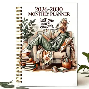 2026-2030 Monthly Calendar - From January 2026 to December 2030, 5-year monthly calendar, themed cover design, for women, annual calendar planning, month labels, 60-month calendar, 5.5 inches x 8.3 inches, Spiral Bound Notebook Planner