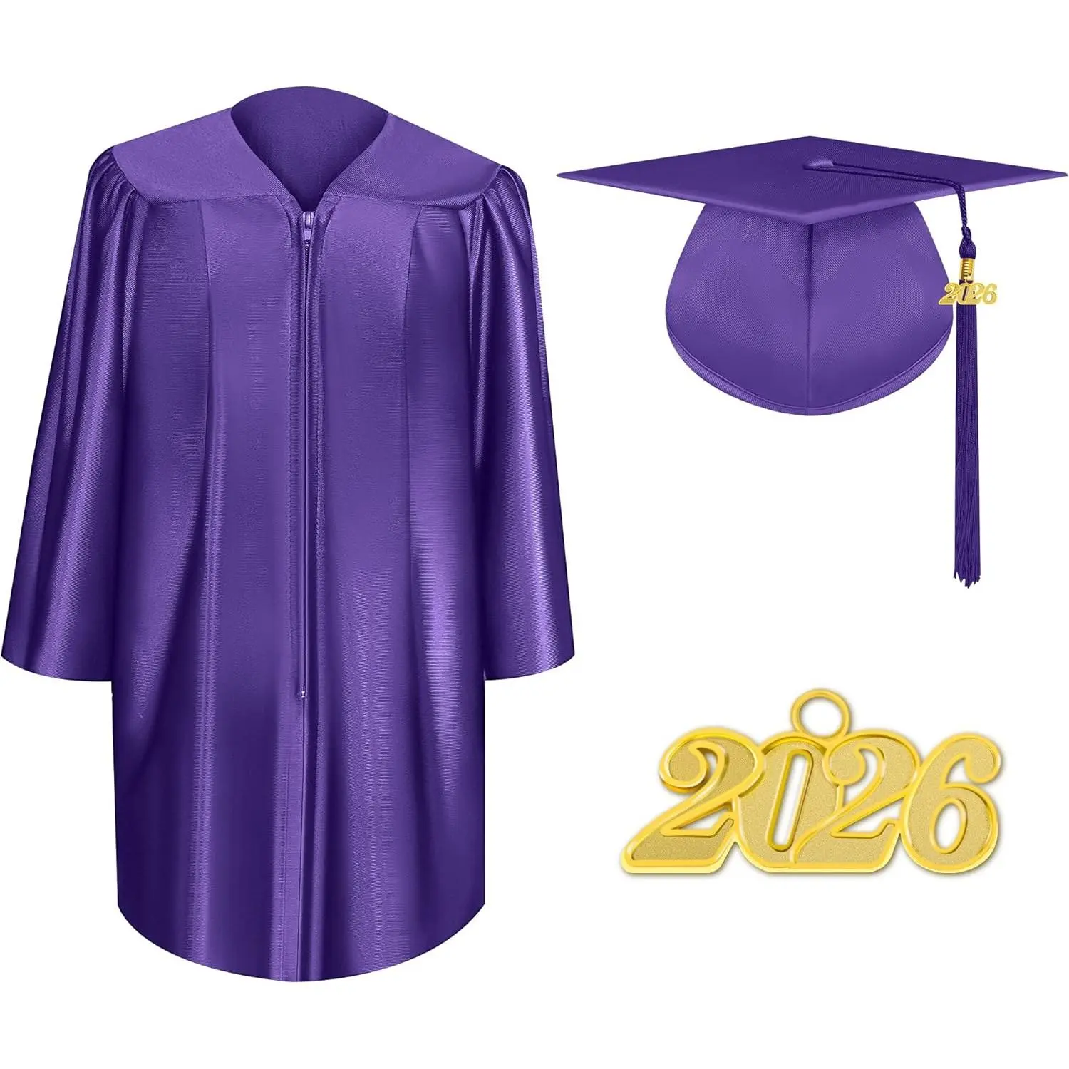 Preschool and Kindergarten Graduation Cap and Gown with 2026 Tassel Available in bulk