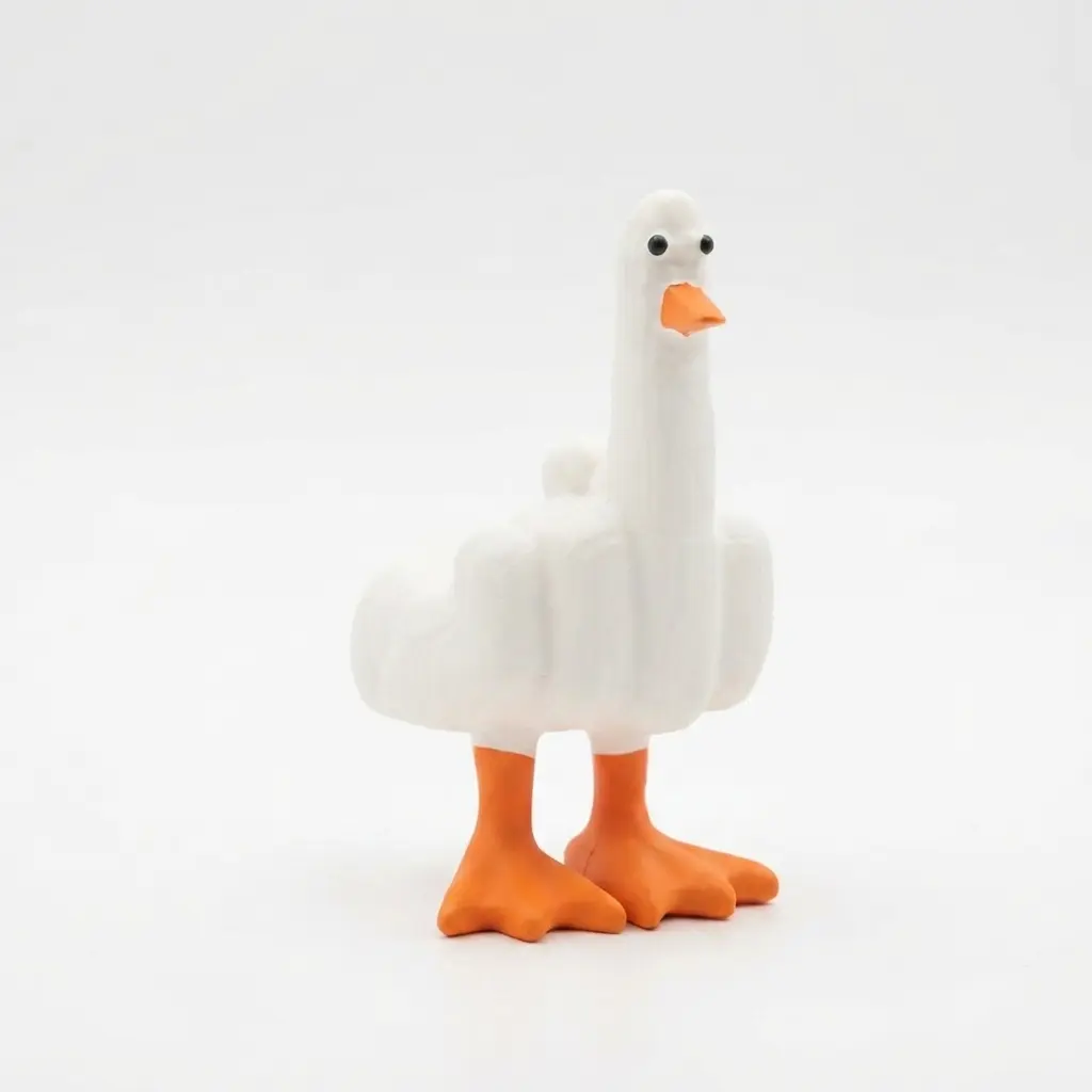 Figurine Statue - Funny Little Duck Resin Décor-Quirky Resin Duck Statue-Home Desk Office Garden Duckling Statue Deocration-Gift for Guys Men, Home Decoration Sculpture for Office Desk Gift