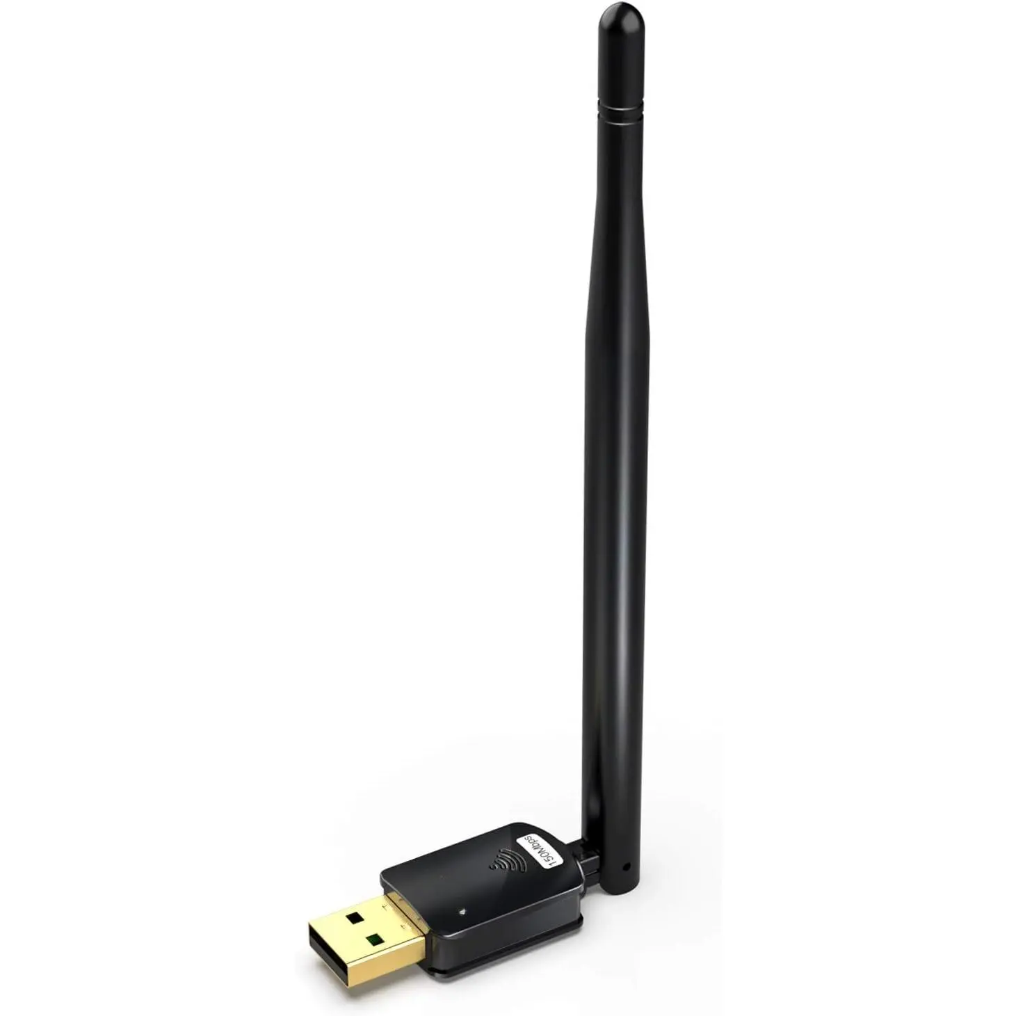 External 6dBi Antenna USB WiFi Dongle for PC - 150Mbps Wireless Dongle, AP Hotspot Support, Compatible with Windows 11/10/8.1/7/XP for Windows Users, Desktop & Laptop Compatible, Black, Dongle Wifi
