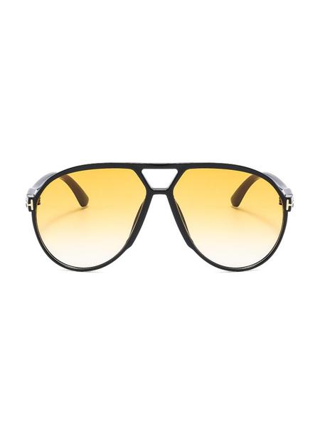 Women's Vintage Top Bar Oversized Frame Sunglasses, Trendy Casual Sunglasses for Everyday Use, Fashion Accessories for Outdoor Activities, Trendy Beach Eyewear