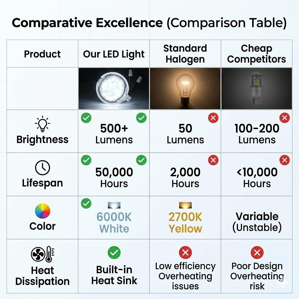 LED Side Mirror Puddle Lights 2-Pack for Ford F-150 Explorer Expedition Edge Flex Taurus 6000K Super Bright White IP67 Waterproof Plug and Play