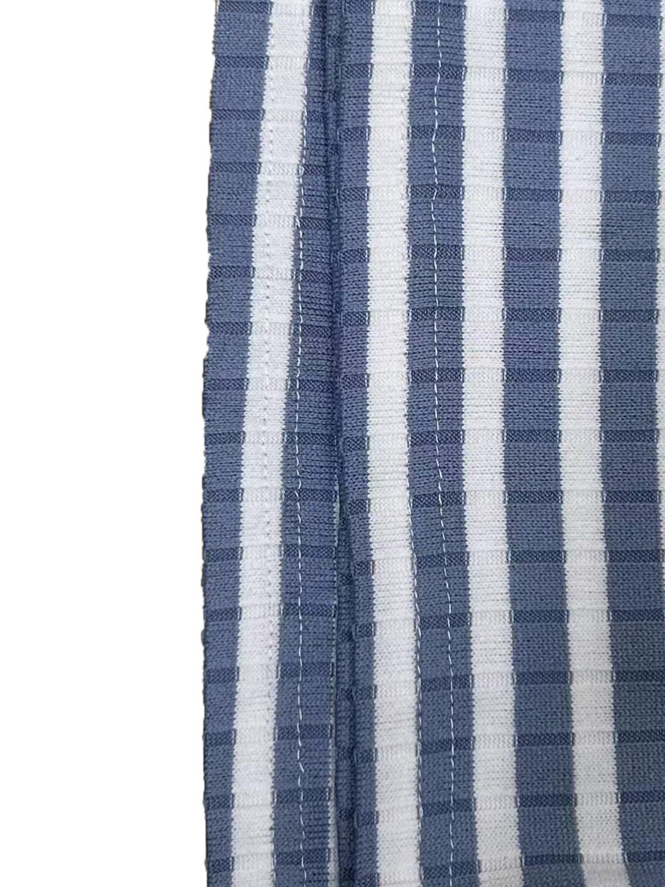 Women's Striped Casual Low Waist Fitted Pants, Fashionable Knitted Long Trousers for Daily Wear, Stylish Ladies' Clothing, Bottom