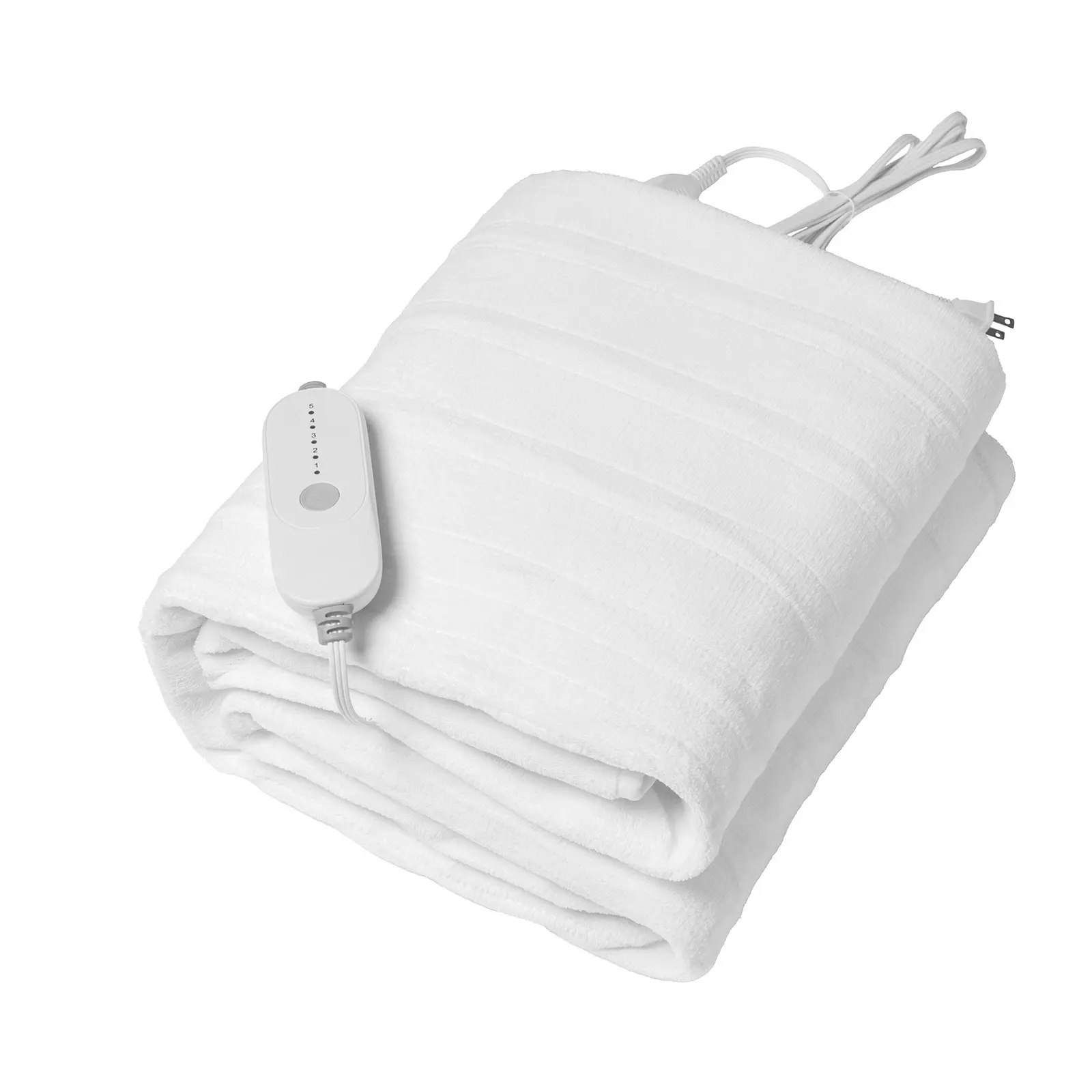 Heated Mattress Pad, 39 x 75 in, Electric Bed Warmer with 1-5 Heat Settings Control, 10-Hour Auto Shut Off, Machine-Wash Breathable Coral Fleece Heating Electric Mattress Sheets, White