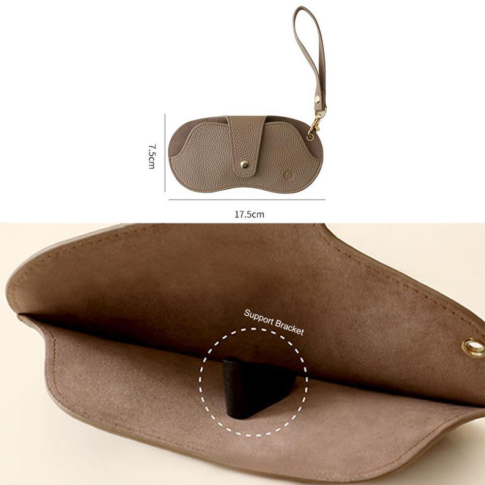 Soft Lychee Pattern PU Leather Glasses Bag Retro Sunglasses Case Portable Myopia Frame Case Simple Eyeglasses Eyewear Storage
