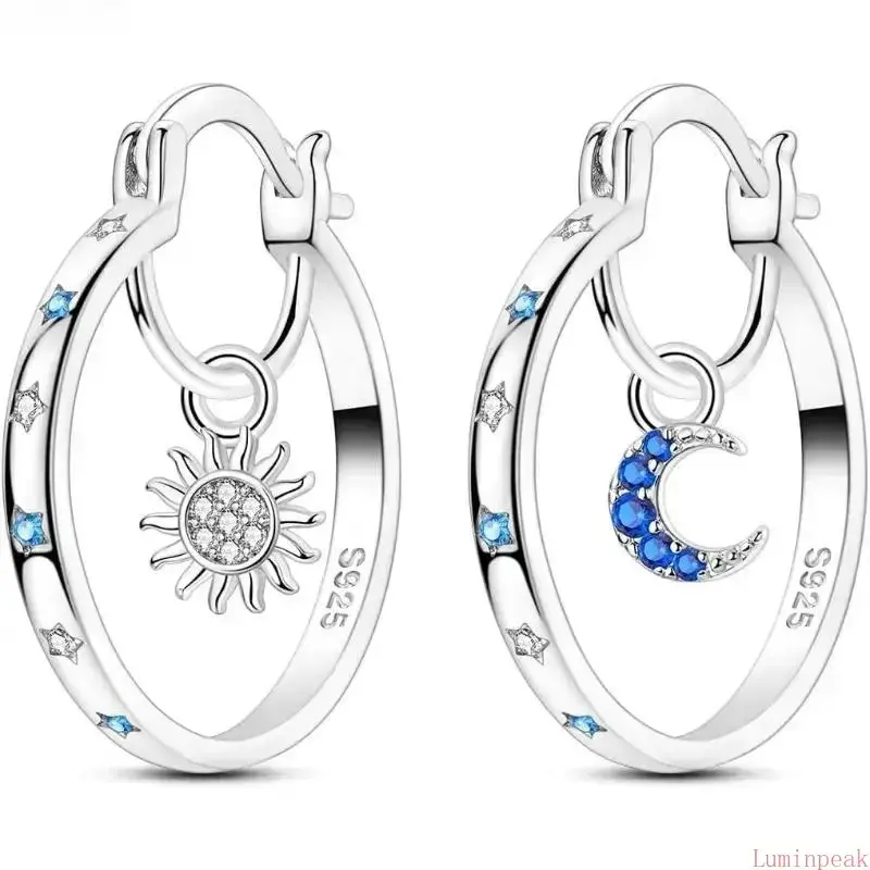 Women's Medium Silver Minimalist Twisted Hoop Earrings - Cubic Zirconia-Rhinestone Inlaid, Hypoallergenic Jewelry for Daily Wear, Indoor Recreation Gifting, Rhinestones, Female, Twisted Hoop Charm, Everyday Elegance, Silver Minimalist Jewelry