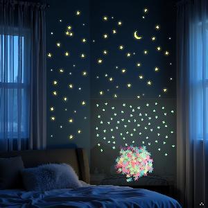 2Pcs Multicolor Glow in The Dark Luminous Stars Fluorescent Noctilucent Plastic Wall Stickers Murals Decals for Home Art Decor Bedroom Room Decorations,Decorative Goods Stickers,Wall Décor 2Pcs Multicolor Glow in The Dark Luminous Stars Fluorescent Noctilucent Plastic Wall Stickers Murals Decals for Home Art Decor Bedroom Room Decorations,Decorative Goods Stickers,Wall Décor