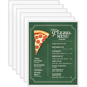 6-Pack 8.5" x 11" Rigid Print Protectors, Transparent Hard Plastic Clear Sheet Sleeves for Paper Photo Poster, Protective Covers for Document Certificates