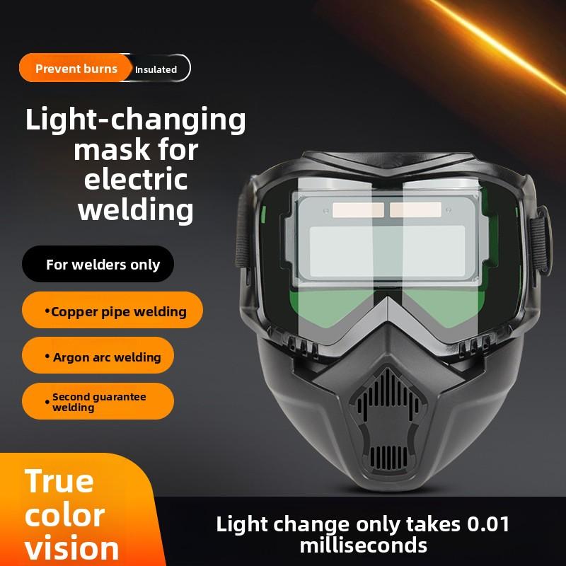 Head-mounted Harley automatic variable light welding mask anti-glare welder protective mask removable split welding cap