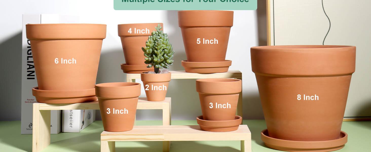 3 inch Terracotta Clay Pots for Plants with Saucer - 12 Pack Small Terra Cotta Planter Great for Garden Windowsill Indoor & Outdoor Wedding Favors Gifts