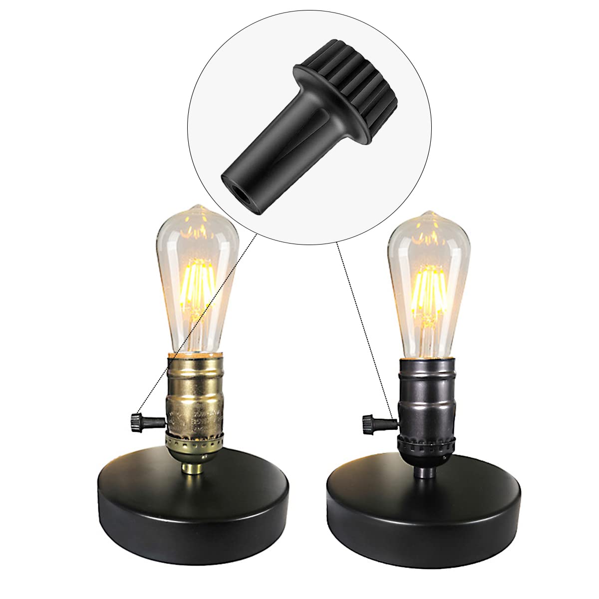 4 Packs Standard Lamp  Replacement, Light Lamp Turn On/Off  Knobs Replacement (20mm-4pcs)