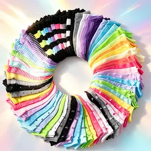 20 Pairs random color Women's Ankle Socks, Soft Cotton Breathable Assorted Colors Patterns Low Cut Socks, Comfortable Casual Daily Wear Socks for Women