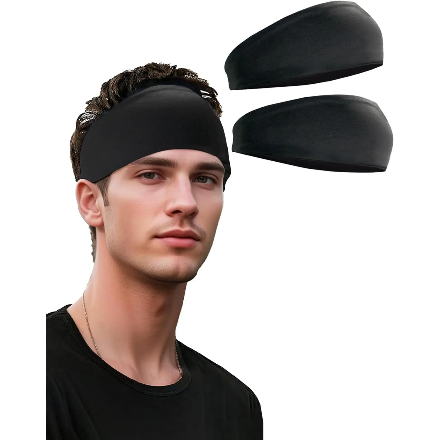 Women's Solid Colors Sweatband - Non-Slip, One Size Headband for Biking, Running Workouts