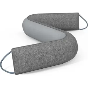 36 Inch Weighted Door Draft Stopper - Under Door Snake Pillow, Blocks Cold Air/Wind/Noise, Heavy Duty Soundproof Bottom Filler (Covers Gaps Up to 3"), Winter Patio Sliding Window Seal, Grey