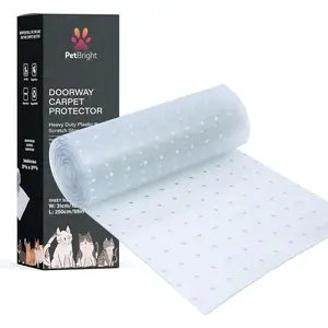 Heavy Duty Non-Slip 8.2Ft Doorway Carpet Protector Thicker Plastic Floor Runner Prevents Cats Dogs from Scratching Carpet Rugs for Better Protection Durability