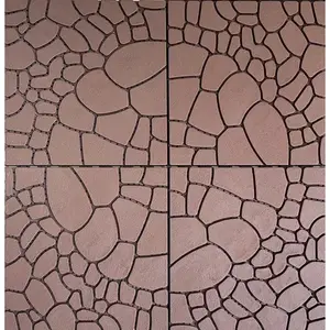 44pcs Brown Interlocking Stone Texture 12" Patio Deck Tiles, DIY Module Click-Parquet Flooring Materials, Easy Quick Installation for Porch Backyard (44pcs) RR