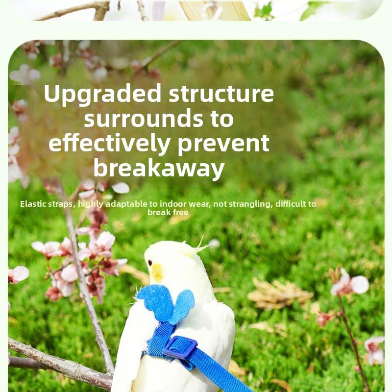 Adjustable Bird Harness Leash 2m Hand Rope Safe Escape Proof for Parrots Conures Cockatiels Outdoor Training Walking Pet Supplies Adjustable Bird Harness Leash 2m Hand Rope Safe Escape Proof for Parrots Conures Cockatiels Outdoor Training Walking Pet Supplies