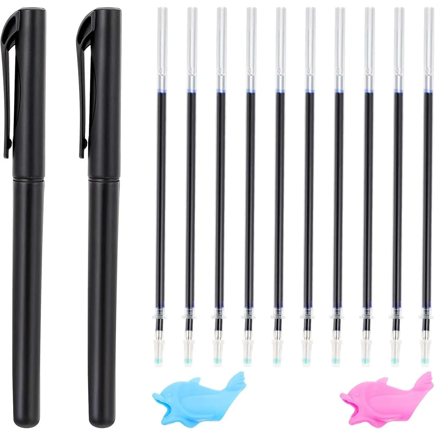 Magic Pens & Refills for Magic Practice Copybook, Grooved Handwriting Workbooks  Writing Practice Book Disappearing Ink Pen with Writing  Aid Pencil Gripper