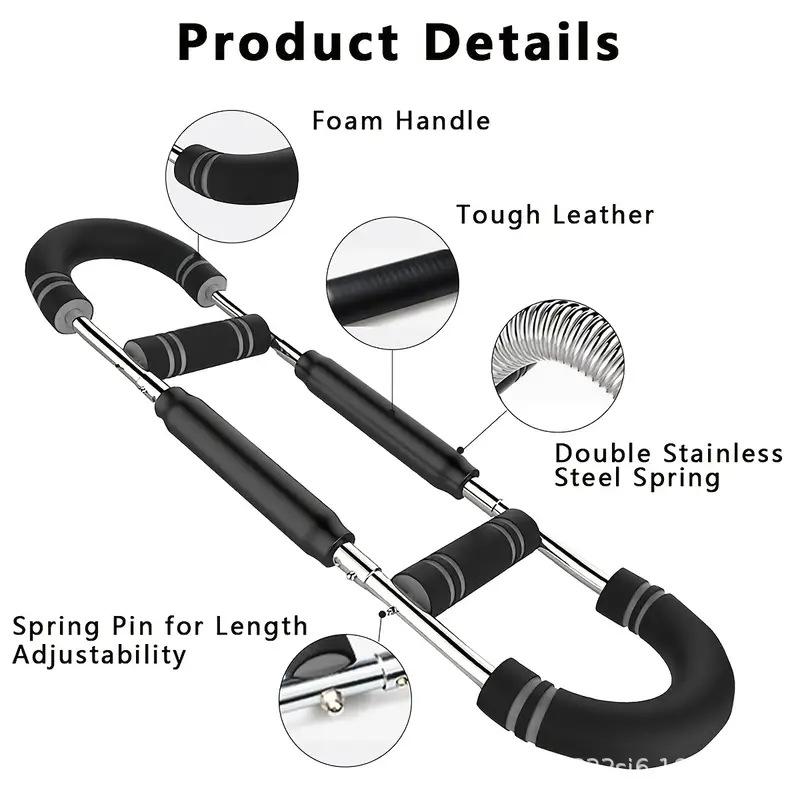 U-Shaped Stretch Arm Strength Trainer, Adjustable Indoor Exercise Fitness Resistance Device, Three-Hole Home Use