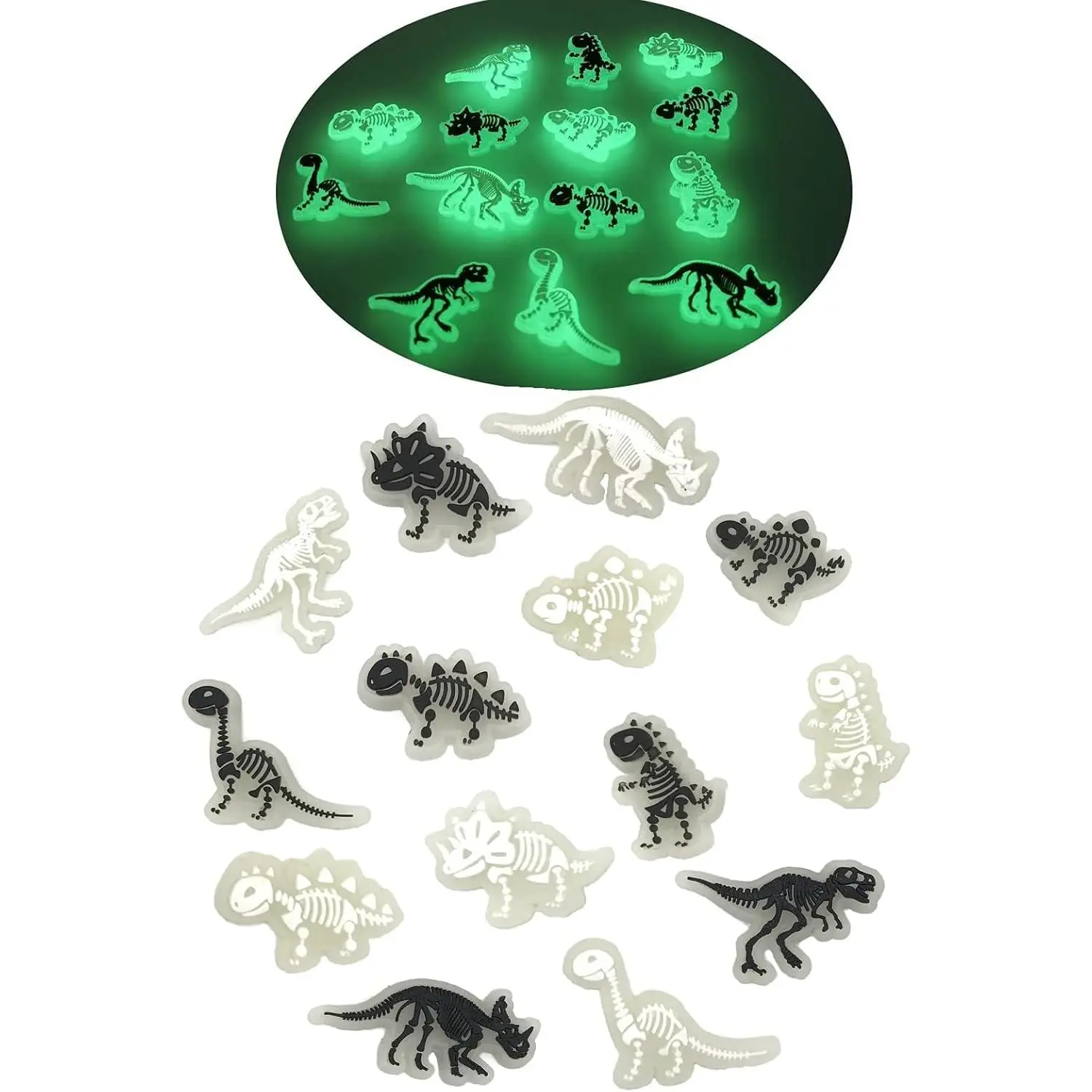 14PCS luminous Dinosaur Charms Decoration for Shoe,charms for boys Decoration for Shoe,Bag,Bracelets Dinosaurs Themed Party Favor