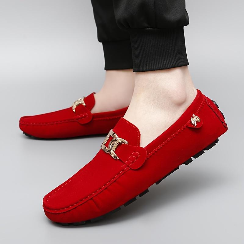 [Microfiber Fashion Loafers] Non-Slip Durable Microfiber Synthetic Upper Fashion Loafers| Rubber Sole, Casual Slip-On Shoes for Men and Women - Solid Color, All-Season Wear