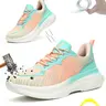 Women's Lace Up Front Safety Shoes, Work Protective Shoes, Lightweight Comfortable Anti-smash and Anti-puncture Shoes, Breathable Non-slip Work Shoes for Women, Safety Work Footwear #GLOBAL PICKS