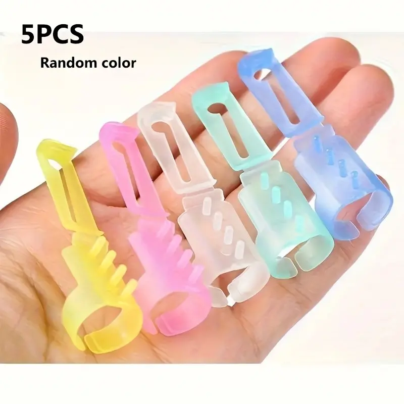 5 sets of random-colored crochet hooks with thumb and finger protection covers – heavy-duty plastic, suitable for beginners, Diy Knitting Supplies, perfect for knitting, blankets
