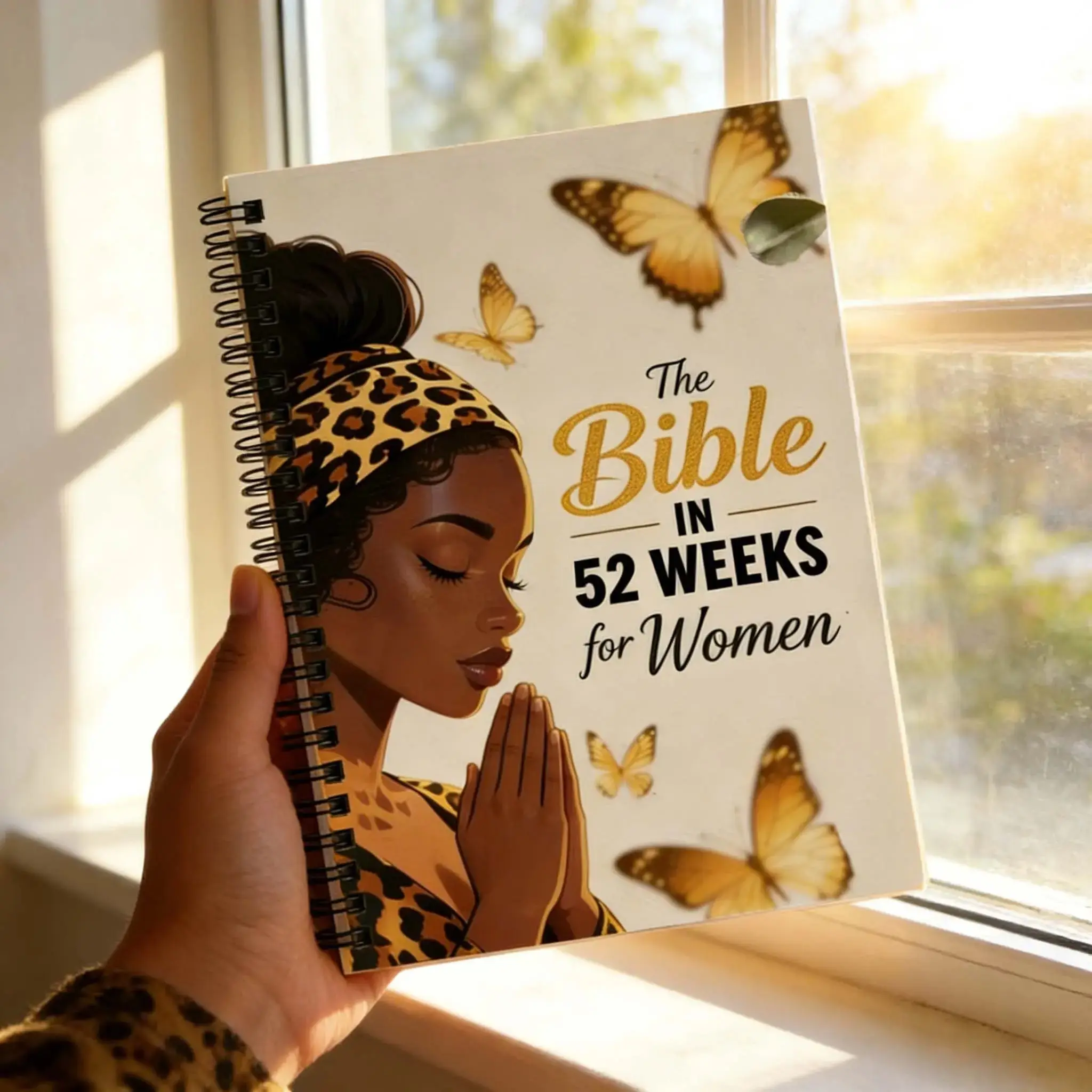 Women's One-Year Bible Journal, Spiral Bound Study Notebook, 52-Week Christian Devotional Guide, Daily Scripture Reading Log, Prayer Journal, Guided Journal
