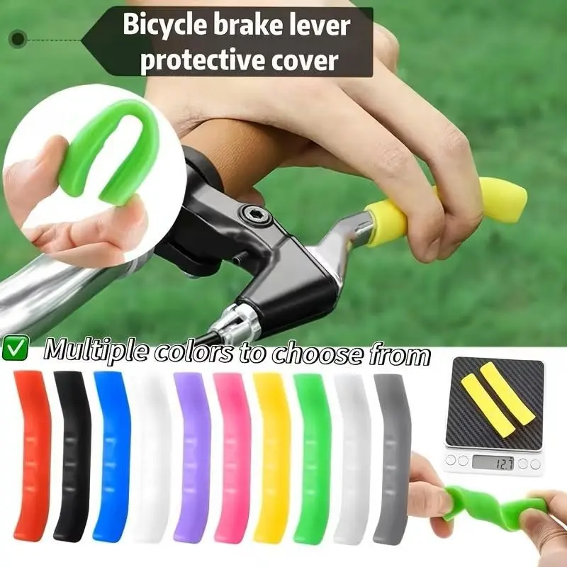 3 Pairs Bike Brake Lever Covers, Lightweight Anti-Slip Shockproof, Fashionable Colorful Design, Suitable for Mountain Bikes and Scooters, Random Colors, Bike Accessories, Cycling Accessories, Bicycle Accessories
